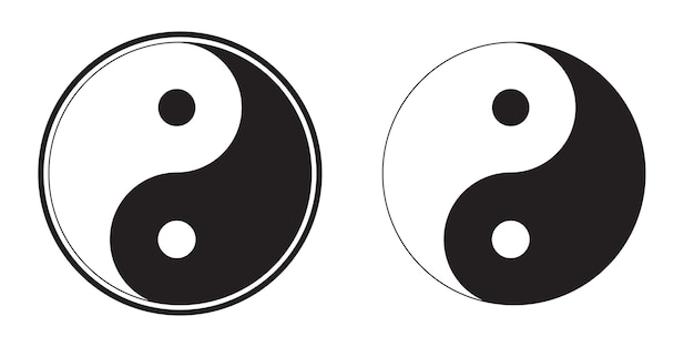 Vector los íconos del yin yang