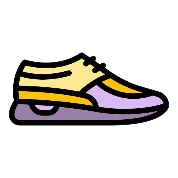 Iconos de zapatillas nuevas Contorno de zapatillas nuevos Iconos vectoriales de color plano aislado