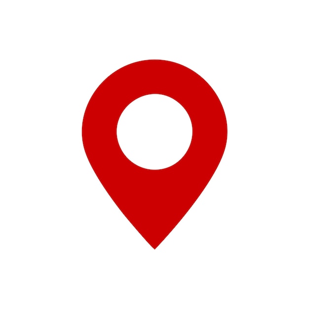 Iconro rojo de la ubicación