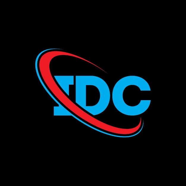 IDC logotipo IDC letra IDC diseño de la letra IDC iniciales IDC logo vinculado con círculo y mayúscula monograma logo IDC tipografía para negocios de tecnología y marca inmobiliaria