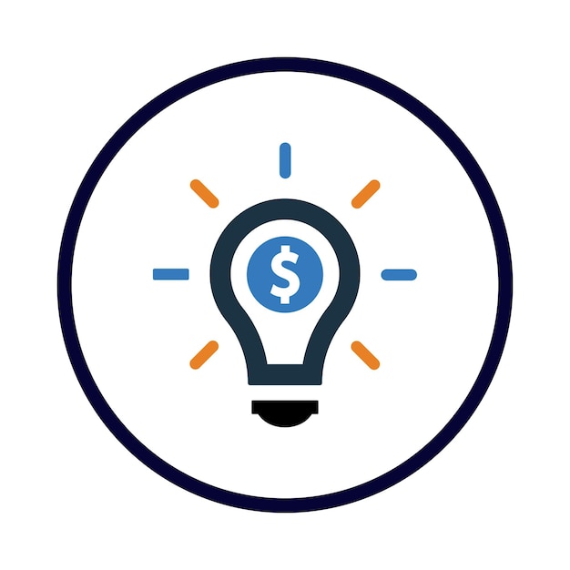 idea bombilla bombilla de luz icono de idea de negocio creativo