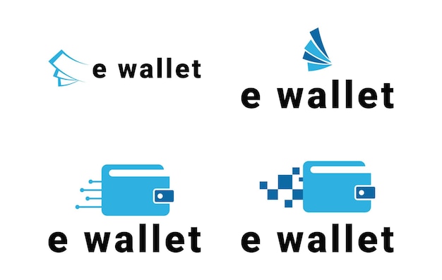 Idea de concepto de diseño de logotipo digital de billetera