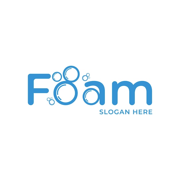 idea de concepto de diseño de logotipo de espuma