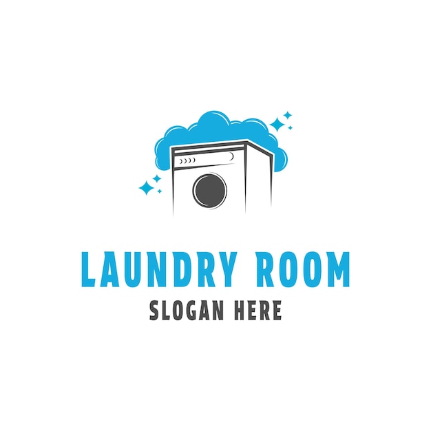 Idea de concepto de diseño del logotipo de la lavandería