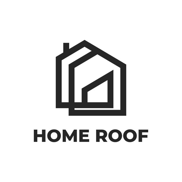 idea de concepto de diseño de logotipo de techo de casa