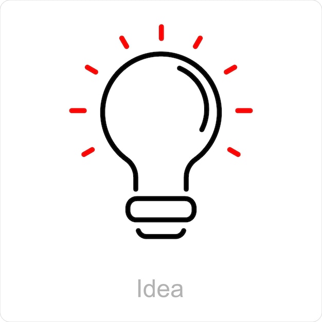 Idea y concepto de icono creativo