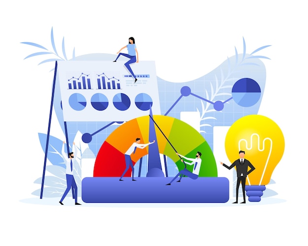 Idea para construir personas Diseño vectorial Concepto de negocio Concepto de trabajo en equipo
