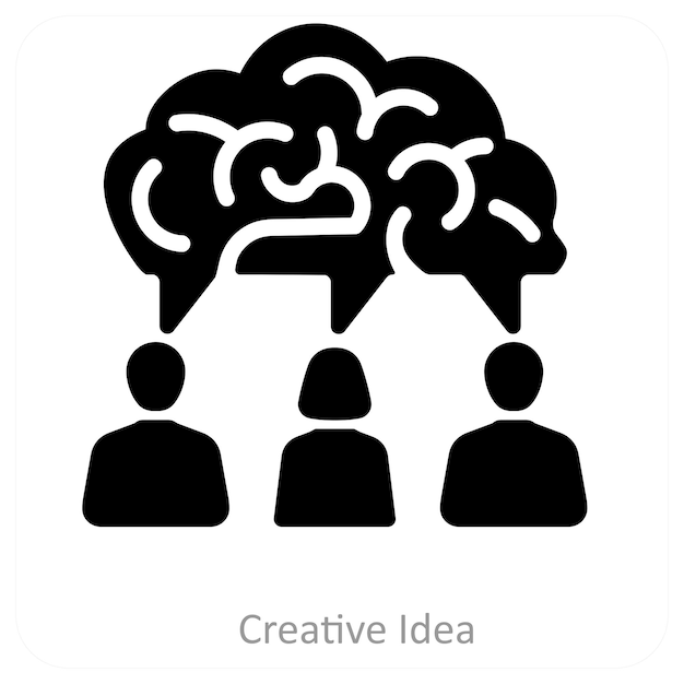 idea creativa y concepto de icono innovador