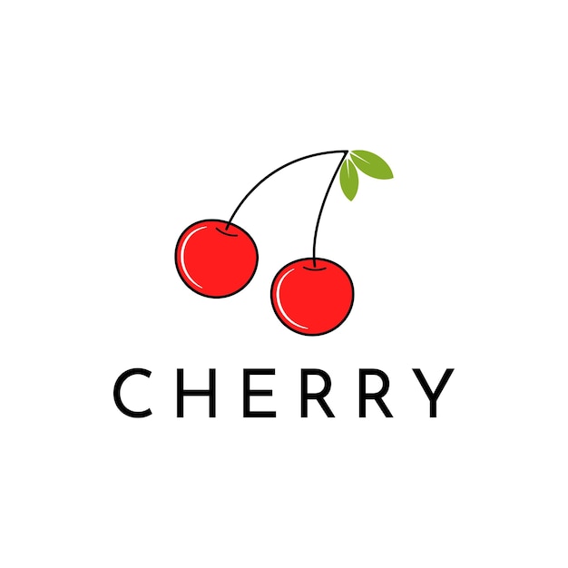 Idea creativa de diseño de logotipo de cereza