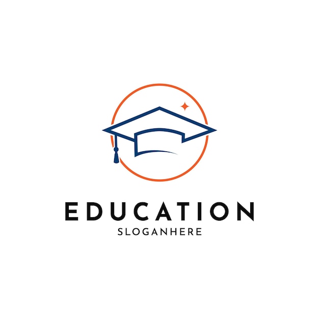 Idea creativa de diseño de logotipo de educación con círculo