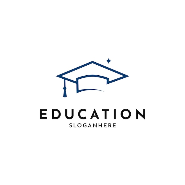 Idea creativa de diseño de logotipo de educación