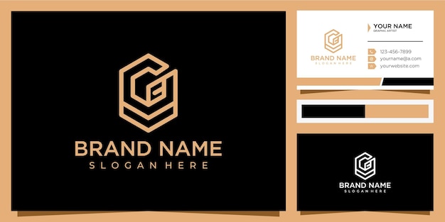 Idea creativa del diseño del logotipo de la letra g