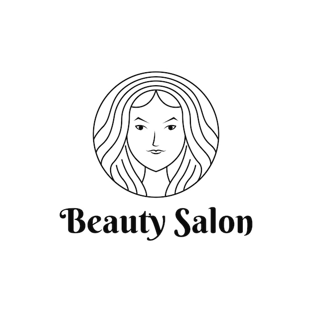 Idea creativa del diseño del logotipo del salón de belleza.