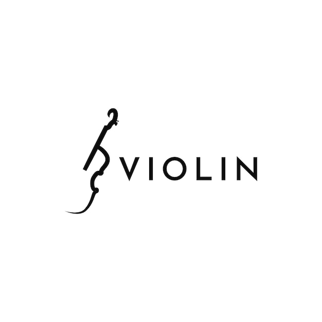 Vector idea creativa de diseño de logotipo de violín