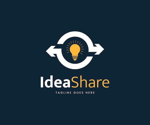 Idea creativa logo idea compartir diseño de logotipo