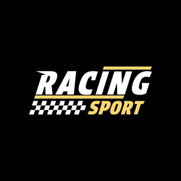 idea de diseño del concepto del logotipo de la bandera de velocidad de la carrera