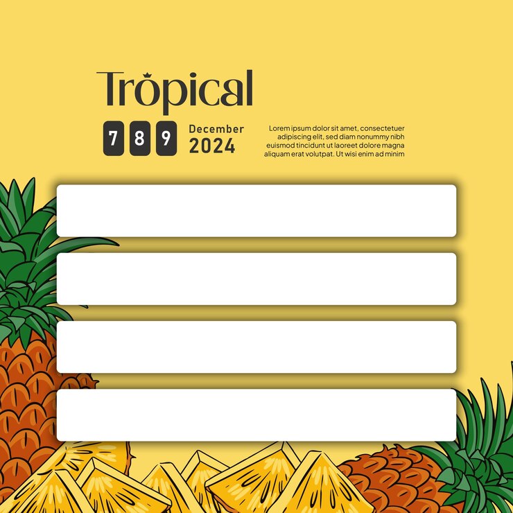 Vector idea de diseño de frutas tropicales indonesias para un folleto de carteles