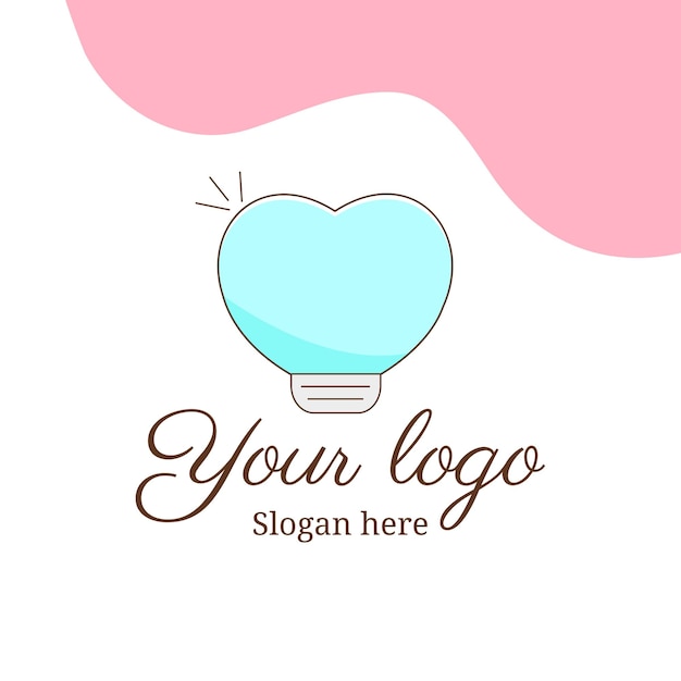 Idea de diseño de lámpara de logotipo Vector