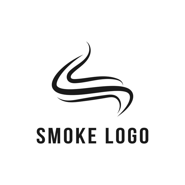 Vector idea de diseño de logotipo de cigarrillo de humo letra inicial s idea de diseño de logotipo de humo