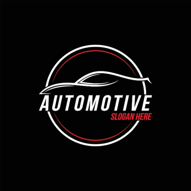Idea de diseño de logotipo de coche deportivo con círculo
