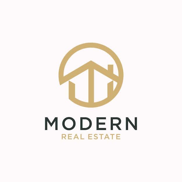 Idea de diseño de logotipo de construcción con concepto moderno