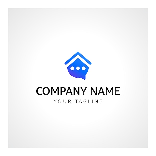 Vector idea de diseño de logotipo de empresa inmobiliaria