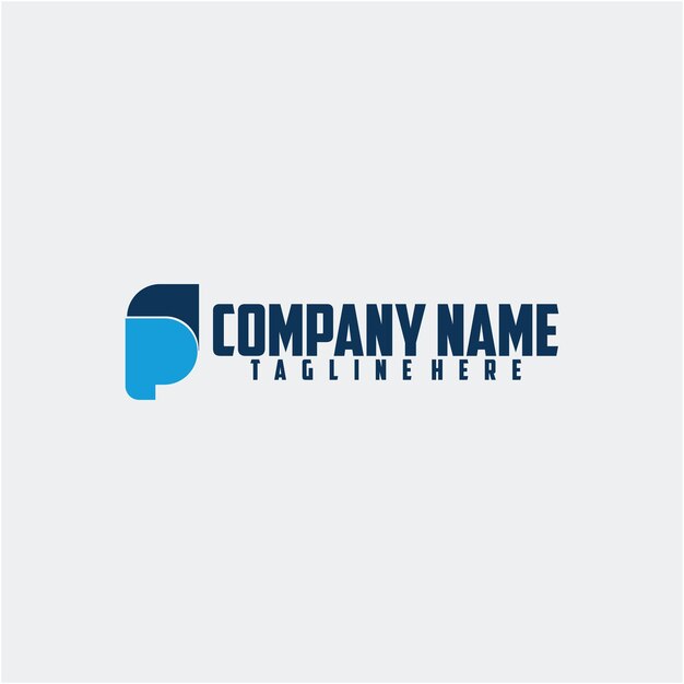idea de diseño de logotipo de empresa vectorial simple y moderna con forma abstracta