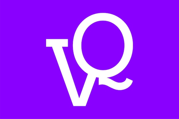 idea de diseño de logotipo de iniciales modernas vq o qv
