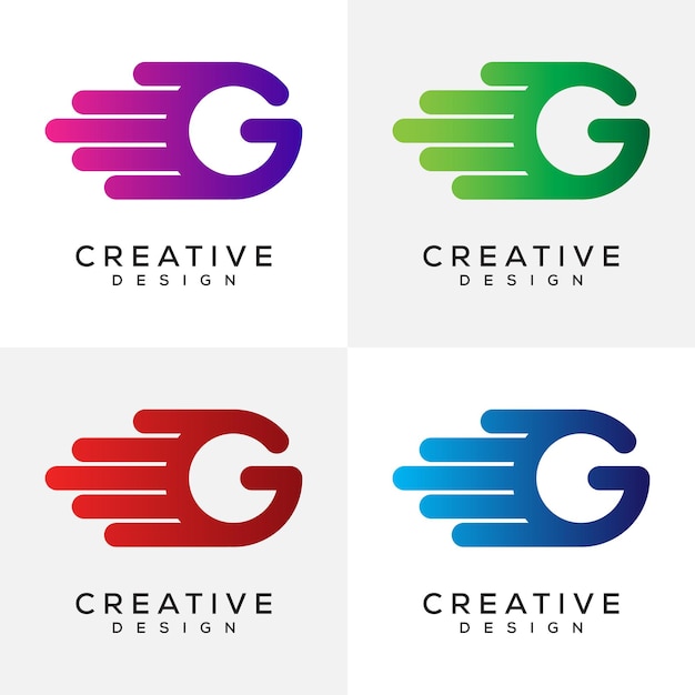 Idea de diseño del logotipo de la letra G Hand
