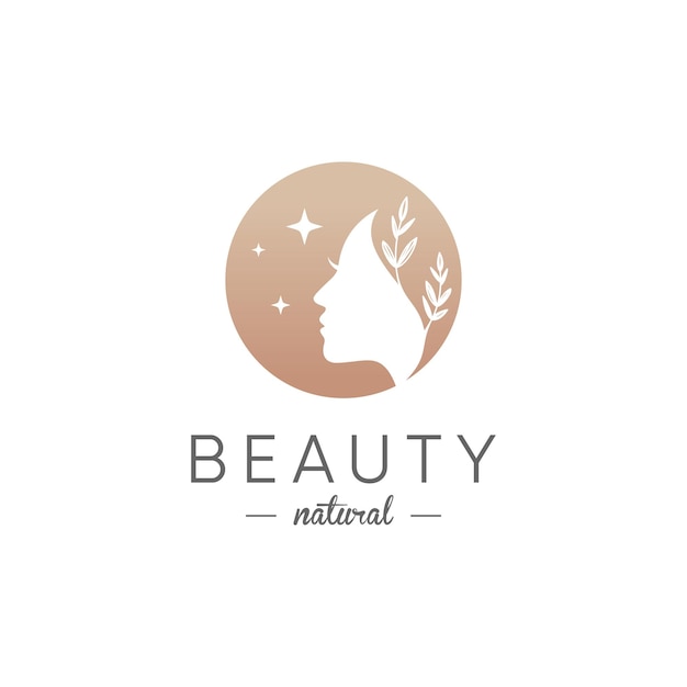 Idea de diseño de logotipo de mujer de belleza