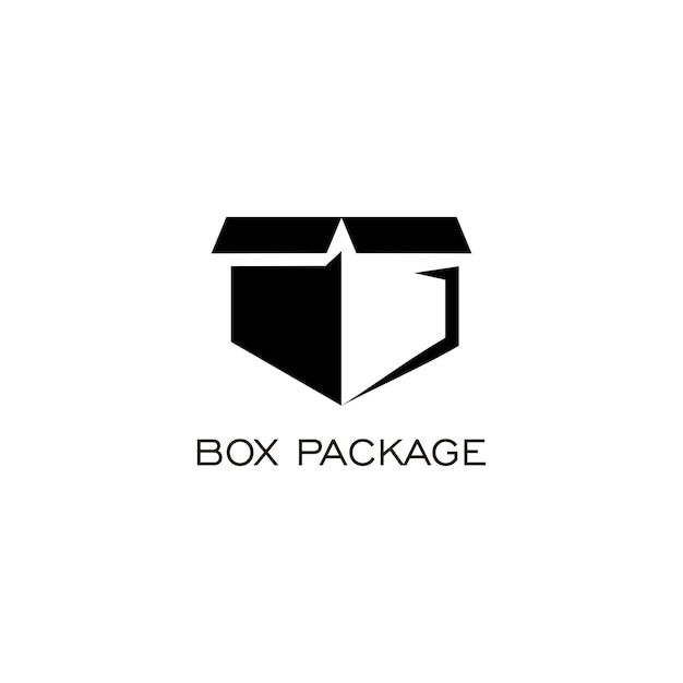 Idea de diseño de logotipo de paquete de caja