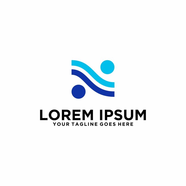 Idea de diseño del logotipo de la piscina