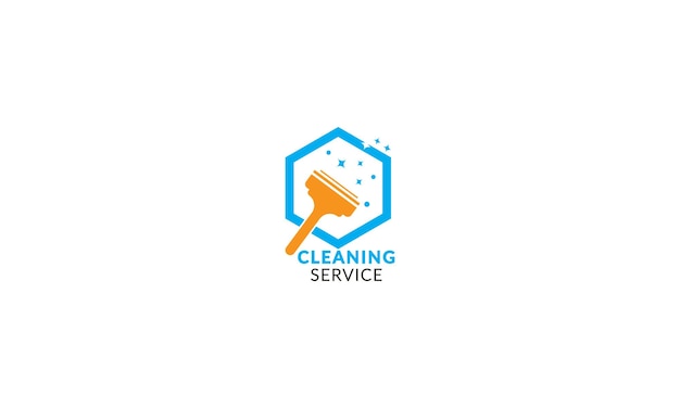 Idea de diseño del logotipo del servicio de limpieza