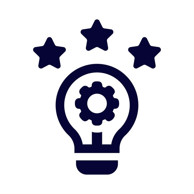 idea de engranaje bombilla bombilla de luz icono de idea creativa
