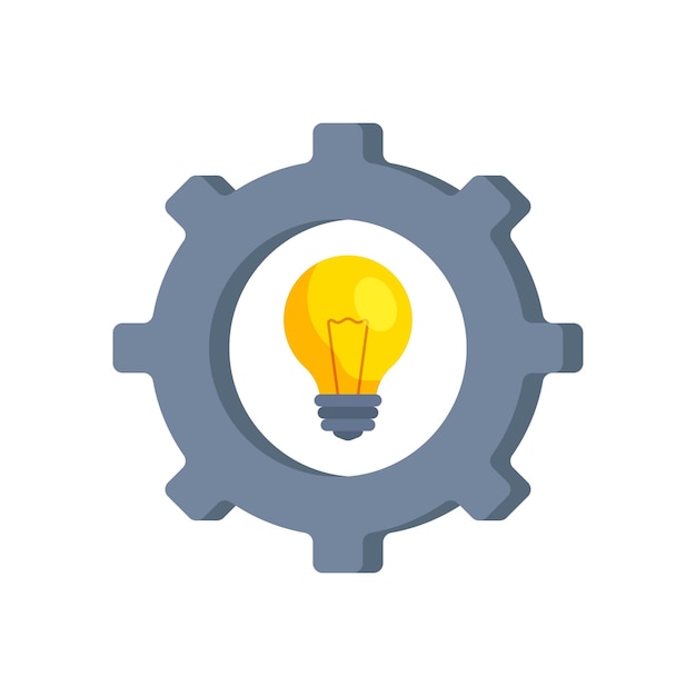 Idea de icono aislada sobre fondo blanco Ilustración vectorial de idea de piñón Pensamientos Ideas de pensamiento