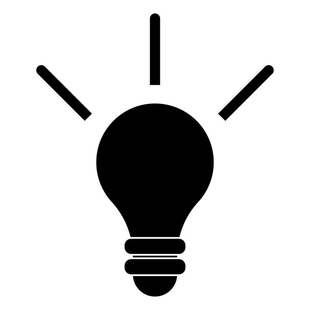 Idea icono idea lámpara vector