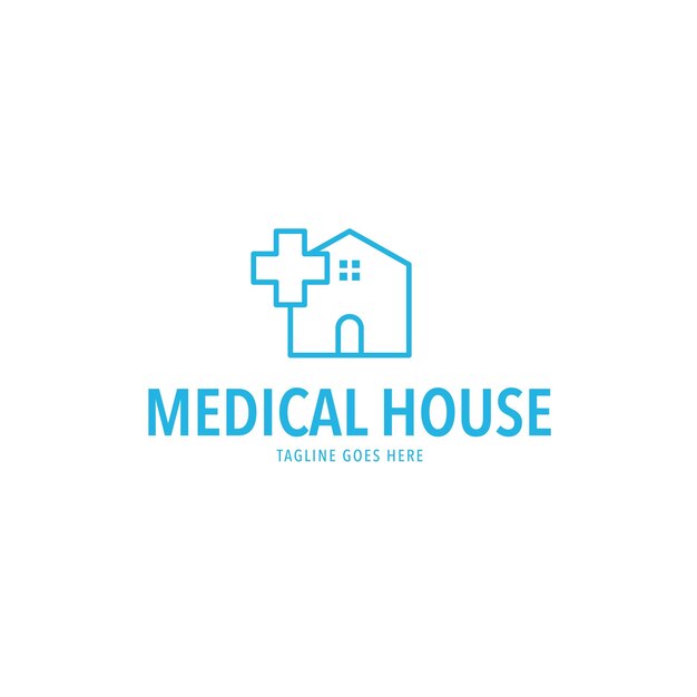 Idea de ilustración del diseño del logotipo del hogar médico