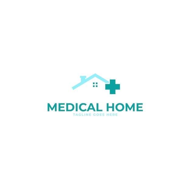 Idea de ilustración del diseño del logotipo del hogar médico