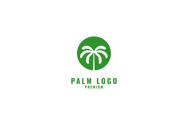 Idea de ilustración de vector de diseño de logotipo de palm