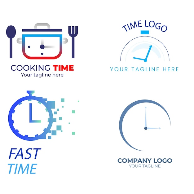 Idea de logotipo abstracto vectorial concepto de tiempo o icono de negocio de reloj plantilla de diseño de logotipo creativo