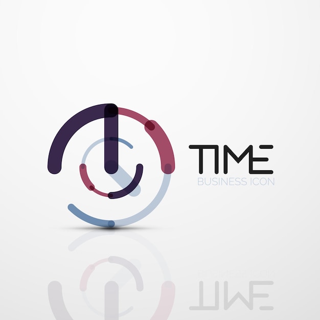 Idea de logotipo abstracto vectorial concepto de tiempo o icono de negocio de reloj plantilla de diseño de logotipo creativo