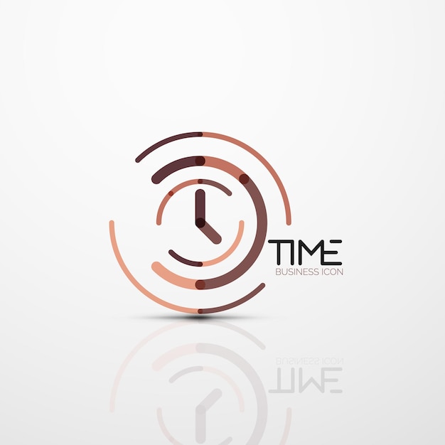 Idea de logotipo abstracto vectorial concepto de tiempo o icono de negocio de reloj plantilla de diseño de logotipo creativo