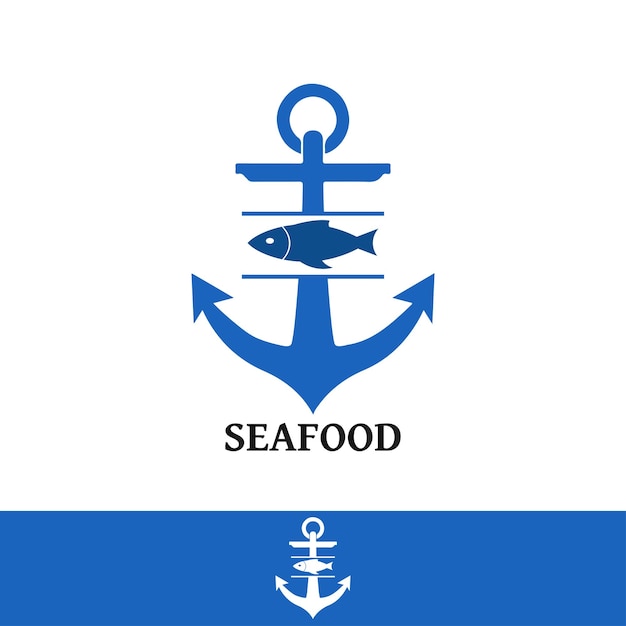idea del logotipo del hotel de comida de mar logotipo de mariscos ilustración de pescado