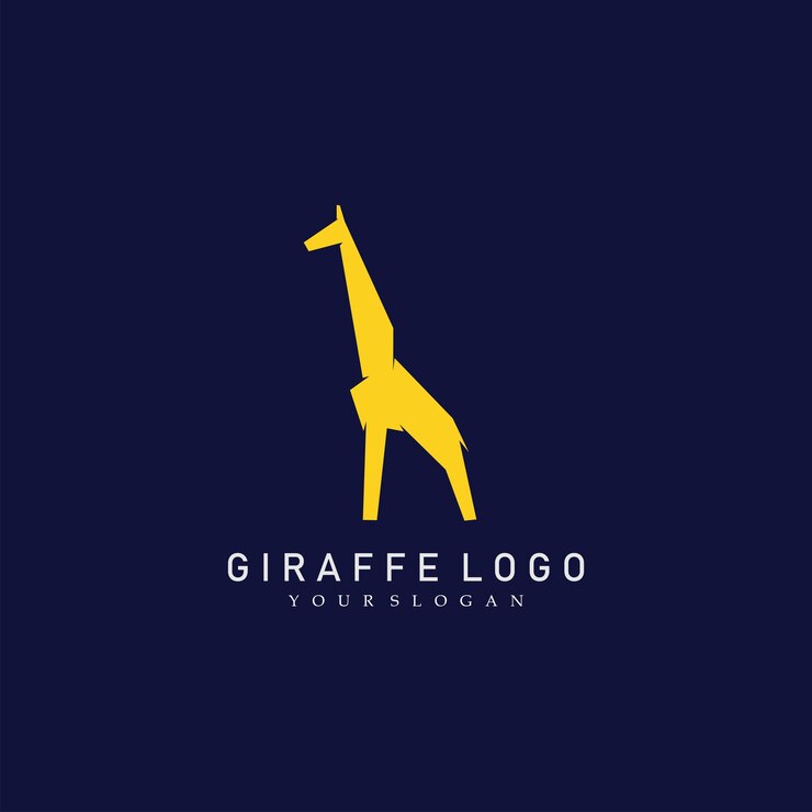 Idea de logotipo de jirafa simple y moderna