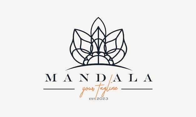 idea de logotipo de mandala vectorial