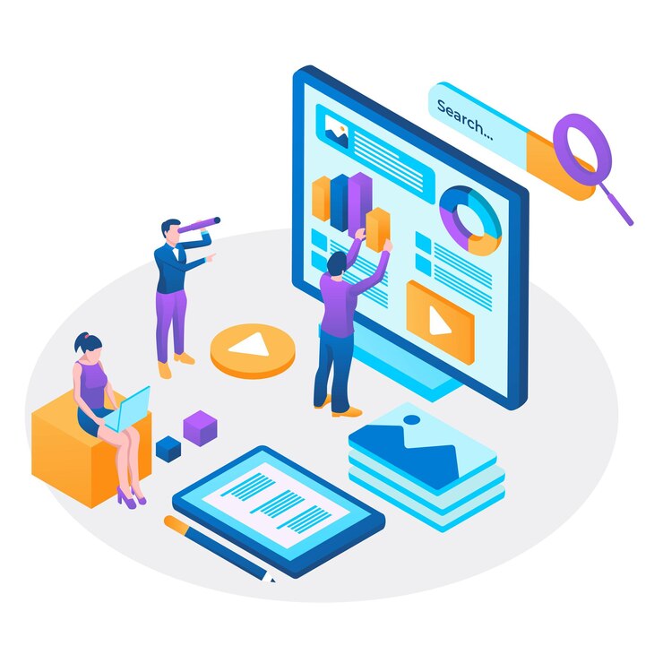 Idea de lugar de código de infografías de software para el concepto de diseño de interfaz de usuario de contenido de diseñador con carácter y texto