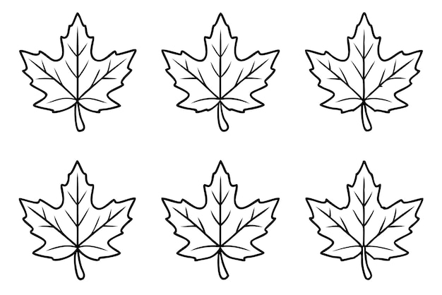 La idea de la pintura de la línea de hoja de arce