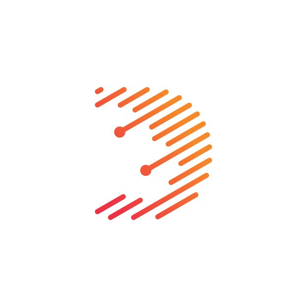 Idea de vector de elemento de icono de diseño de logotipo de letra D para negocios o inicial
