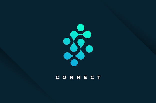 Idea vectorial de elementos de diseño de tecnología molecular con concepto moderno