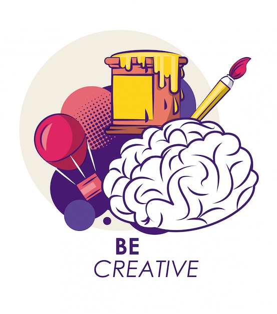 Vector ideas creativas y colores